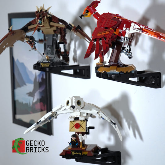 LEGO® Harry Potter Fantastic Beasts zwevend aan de muur met premium wandbeugel - aanzicht 2
