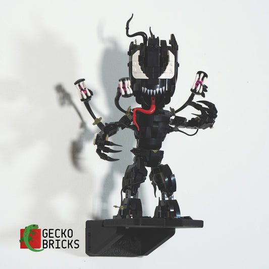 LEGO® Marvel Venom Groot 76249 zwevend aan de muur met premium wandbeugel - aanzicht 2