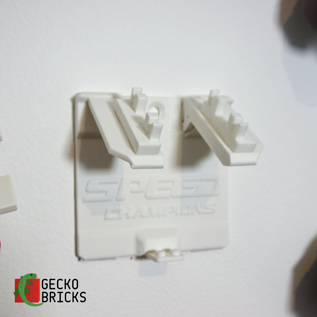 Losse 3D-geprinte premium wandbeugel voor LEGO® Speed Champions Wandbeugel
