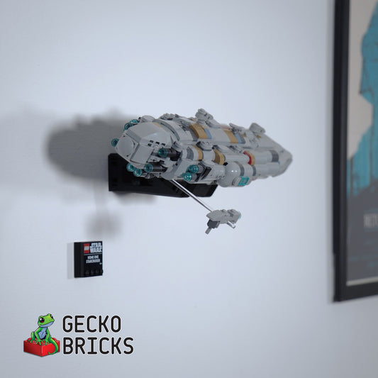 LEGO® Star Wars Home One Mon Calamari Star Cruiser 75403 zwevend aan de muur met premium wandbeugel - aanzicht 2