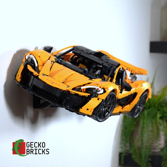 LEGO® Technic McLaren P1 42172 zwevend aan de muur met premium wandbeugel - aanzicht 2