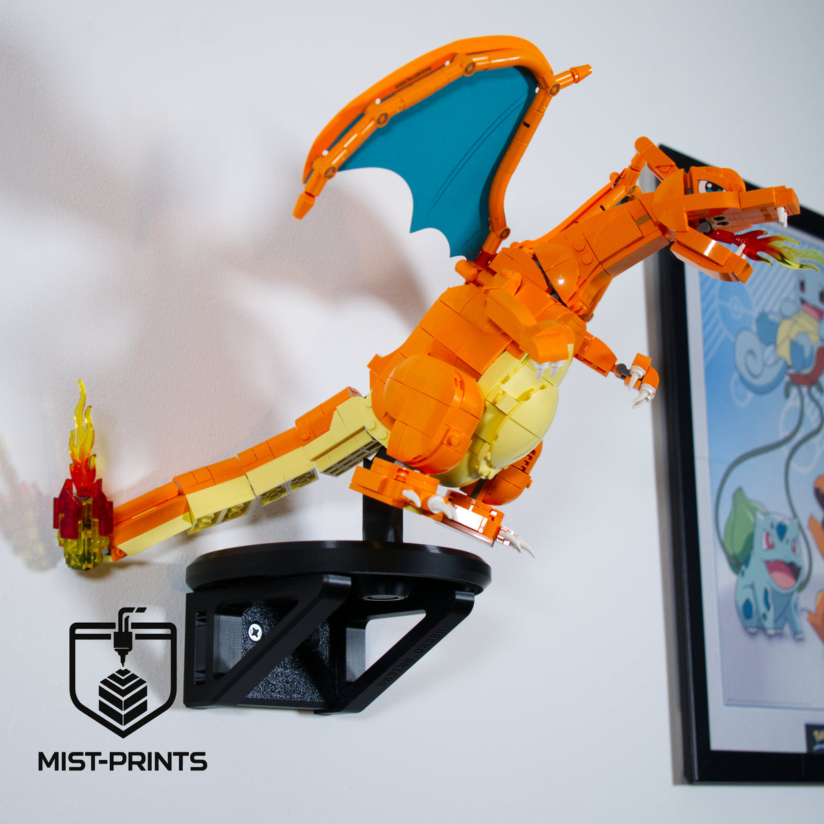 Premium Wandbeugel Set (3-delig) – Compatibel met LEGO® Pokémon™ Venusaur, Charizard & Blastoise 72153