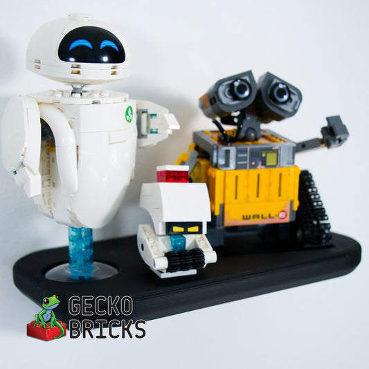 LEGO® Disney WALL·E & EVE 43279 zwevend aan de muur met premium wandbeugel - aanzicht 2