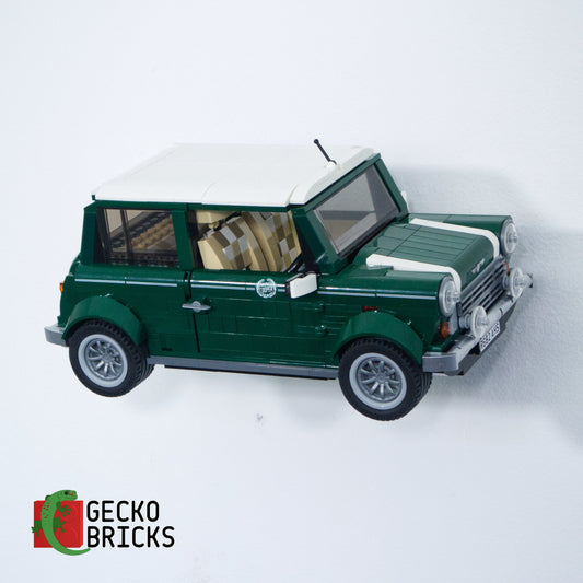 LEGO® Icons MINI Cooper 10242 zwevend aan de muur met premium wandbeugel - aanzicht 2