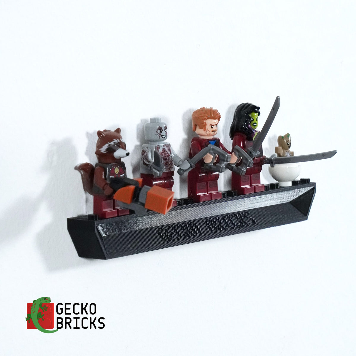 LEGO® Marvel Guardians of the Galaxy De Milano 76286 zwevend aan de muur met premium wandbeugel - aanzicht 7