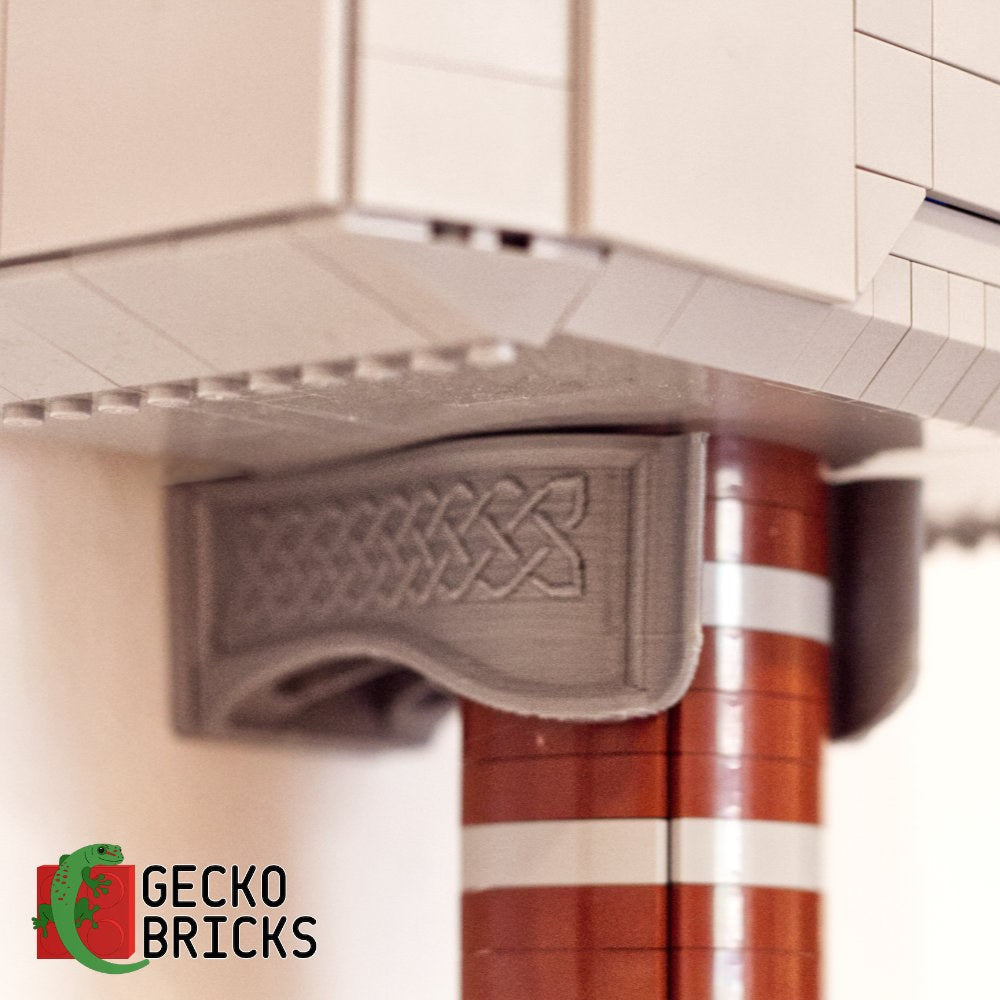 LEGO® Marvel Thor's Hamer Mjolnir 76209 zwevend aan de muur met premium wandbeugel - aanzicht 3