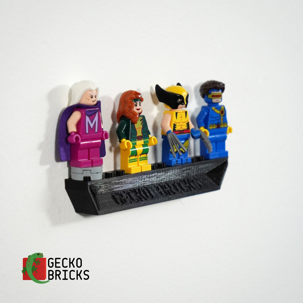 LEGO® Marvel X-Men X-Jet 78281 zwevend aan de muur met premium wandbeugel - aanzicht 7