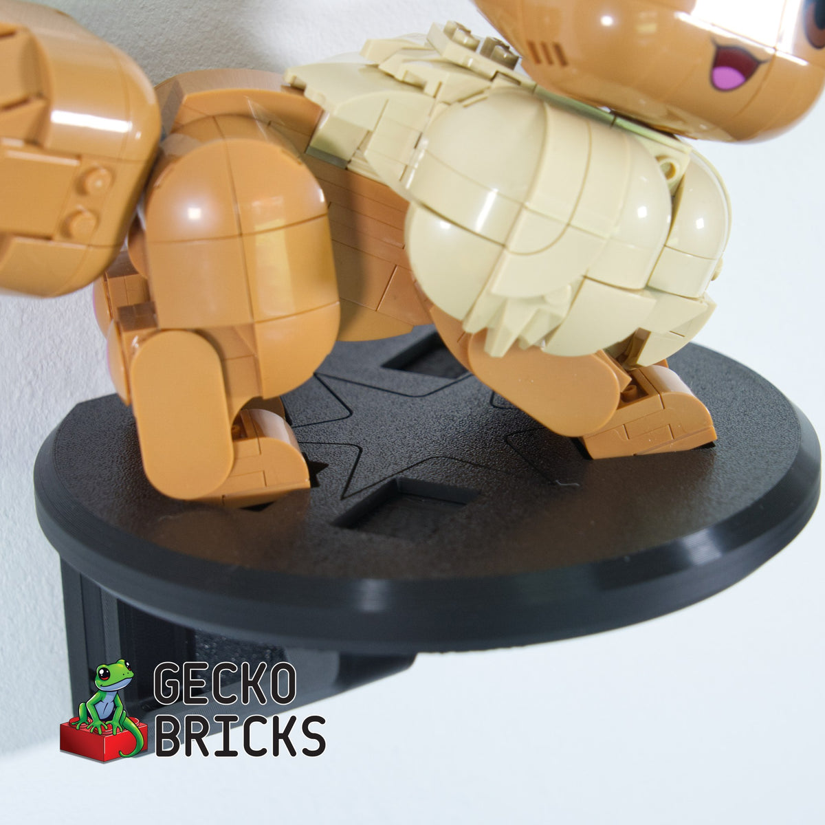 LEGO® Pokémon Eevee 72151 zwevend aan de muur met premium wandbeugel - aanzicht 6