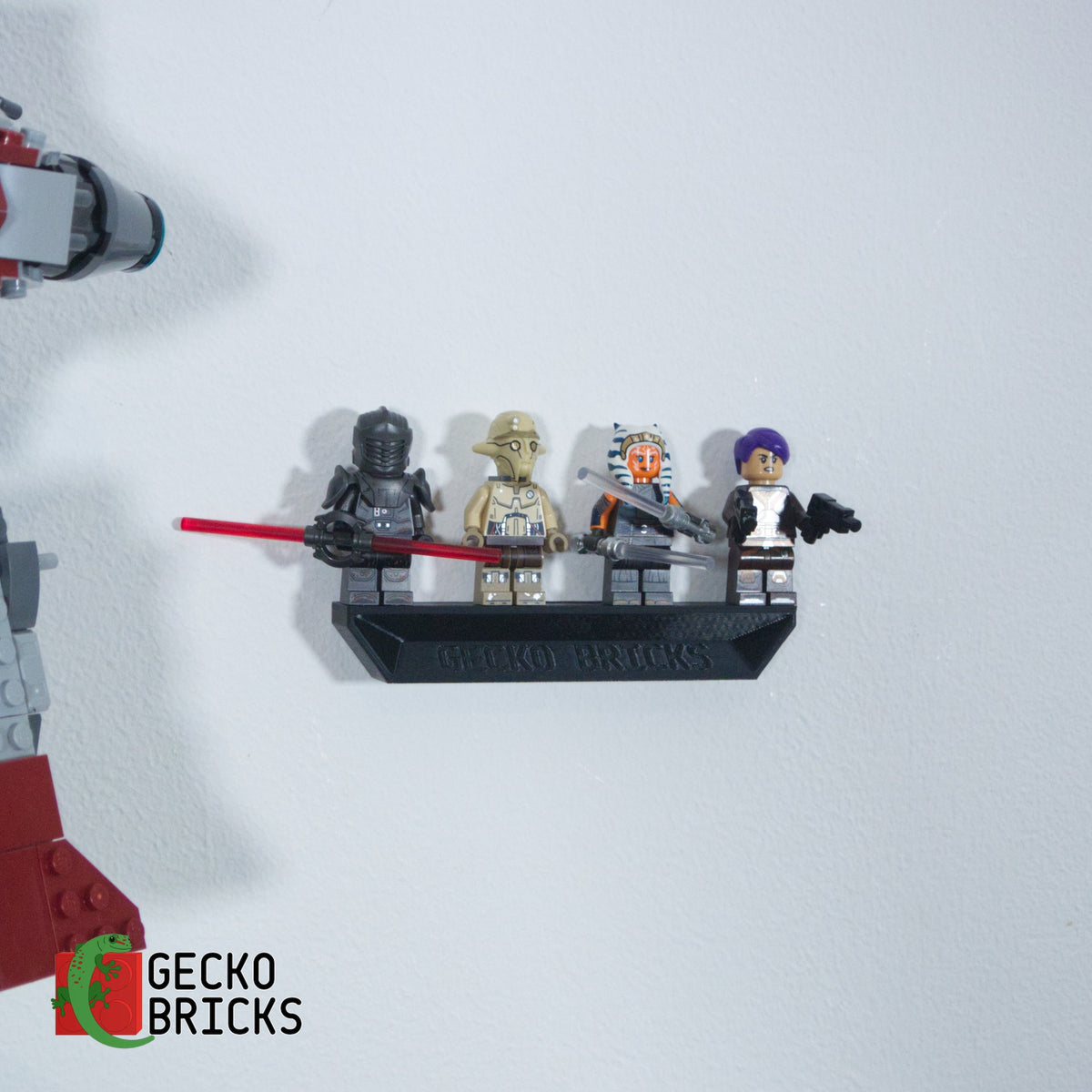 Losse 3D-geprinte premium wandbeugel voor LEGO® Star Wars Ahsoka Tano's T-6 Jedi Shuttle 75362