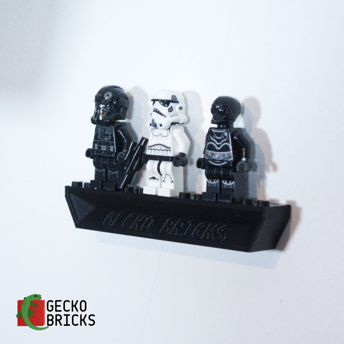 LEGO® Star Wars Imperial TIE Fighter 75300 floating on the wall with premium wall mount - view 5