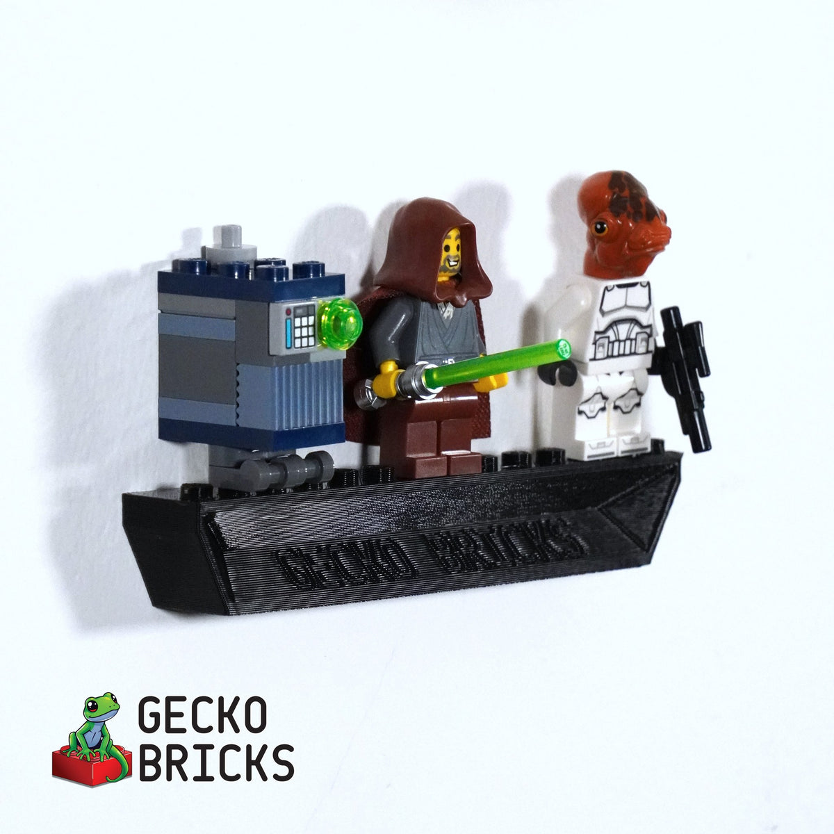 LEGO® Star Wars Jedi Bob's Starfighter 75388 zwevend aan de muur met premium wandbeugel - aanzicht 6