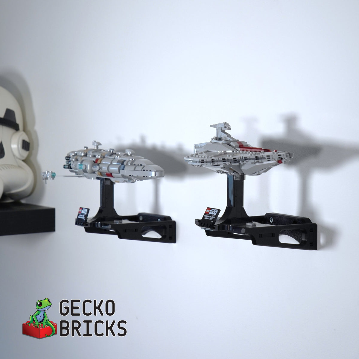 LEGO® Star Wars Midi-scale Wandbeugel zwevend aan de muur met premium wandbeugel - aanzicht 5