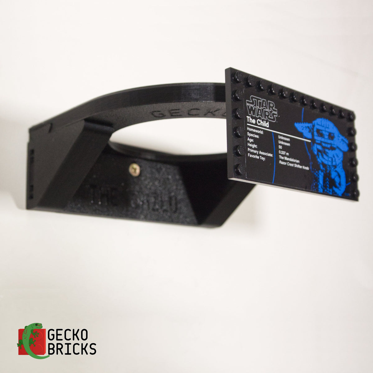 Losse 3D-geprinte premium wandbeugel voor LEGO® Star Wars The Child (Grogu) 75318