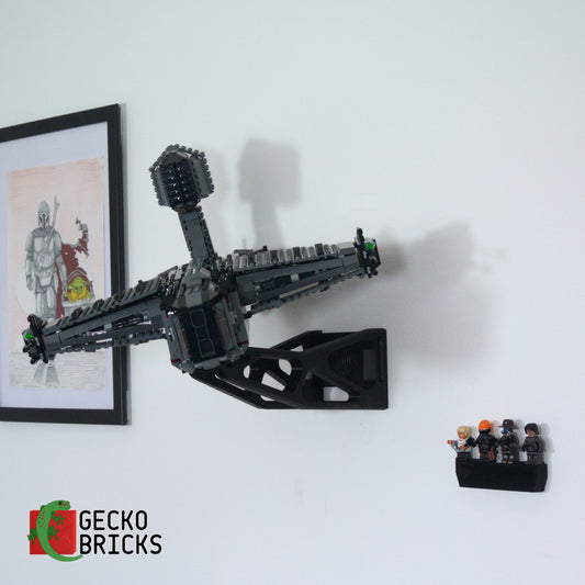 LEGO® Star Wars The Justifier 75323 zwevend aan de muur met premium wandbeugel - aanzicht 2
