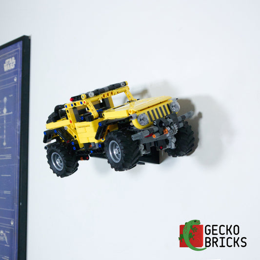 LEGO® Technic Jeep Wrangler 42122 aan de muur met premium wandbeugel - vooraanzicht