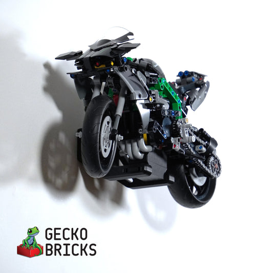LEGO® Technic Kawasaki Ninja H2R 42170 aan de muur met premium wandbeugel - vooraanzicht