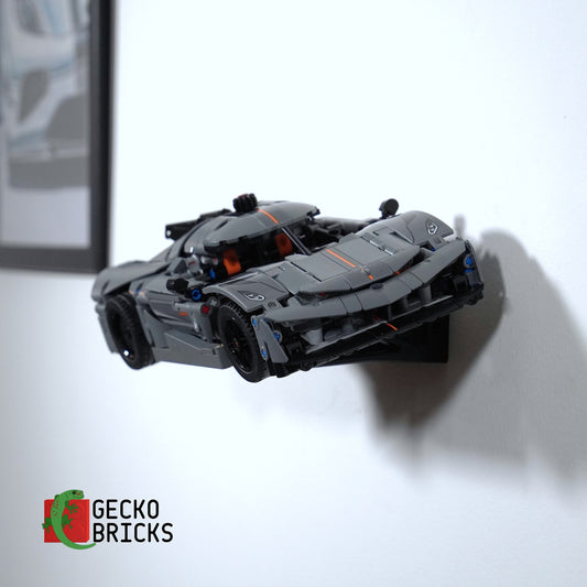 LEGO® Technic Koenigsegg Jesko Absolut 42173 aan de muur met premium wandbeugel - vooraanzicht