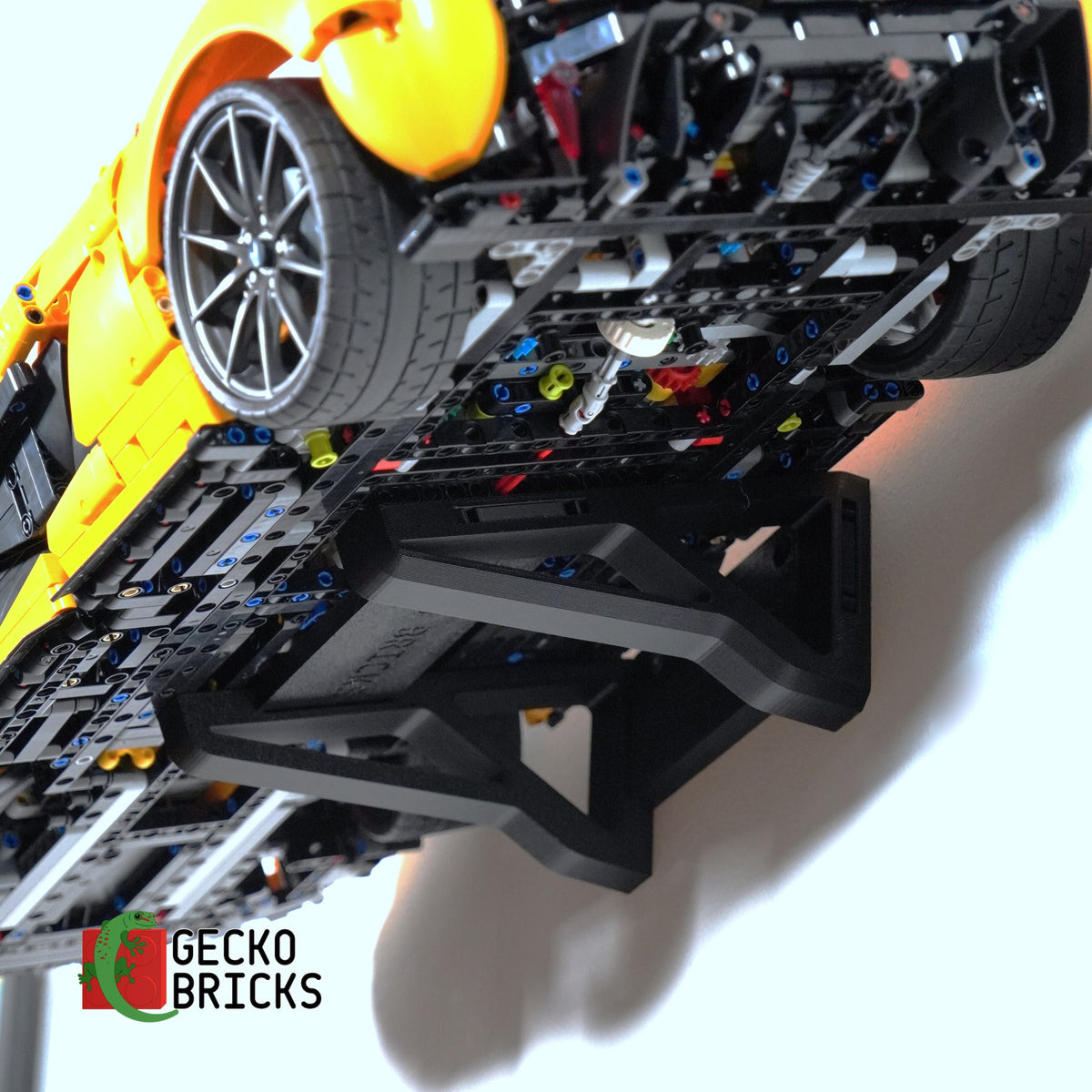 LEGO® Technic McLaren P1 42172 zwevend aan de muur met premium wandbeugel - aanzicht 6