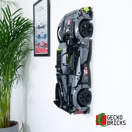 LEGO® Technic PEUGEOT 9X8 24H Le Mans Hybrid Hypercar 42156 vlak aan de muur met wandbeugel - 1