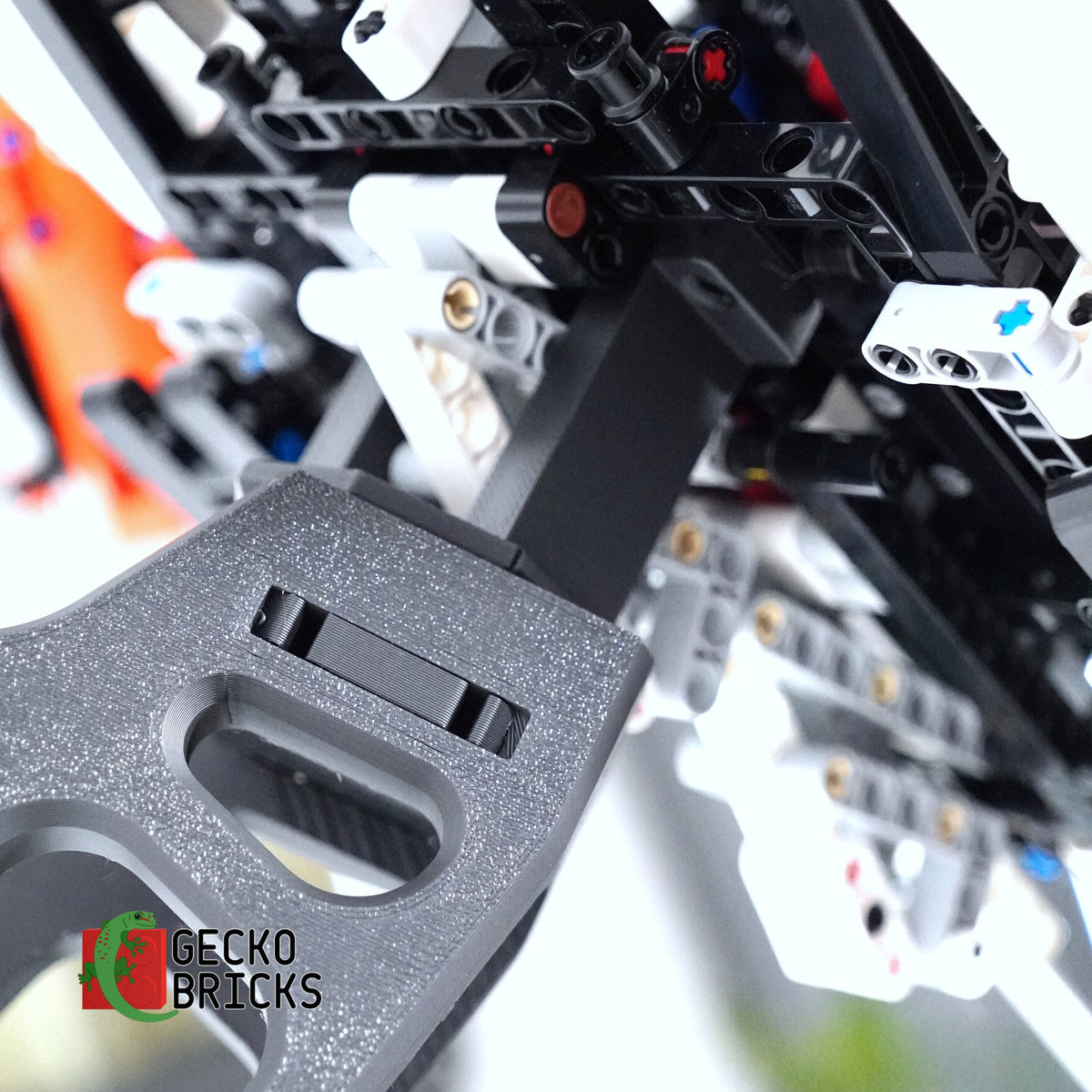 LEGO® Technic VTOL Heavy Cargo Spaceship 42181 zwevend aan de muur met premium wandbeugel - aanzicht 5